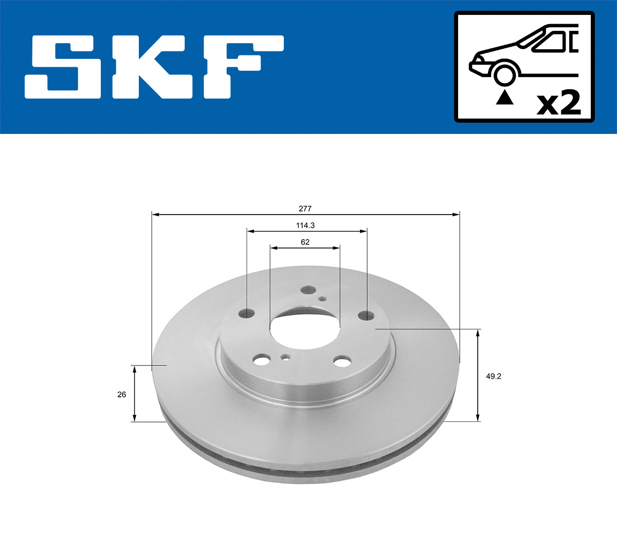 SKF VKBD 80160 V2 Disc frana